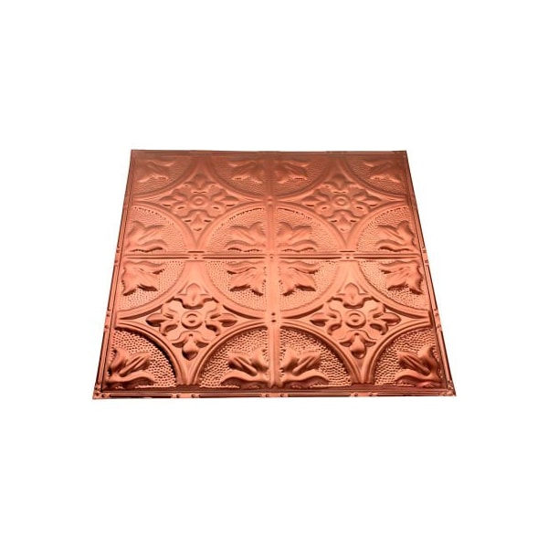 Acoustic Ceiling Products Great Lakes Tin Jamestown 2' X 2' Nail-up Tin Ceiling Tile in Vintage Bronze - T51-09 - main